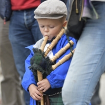 Boy bagpiping NH Highland Games 1