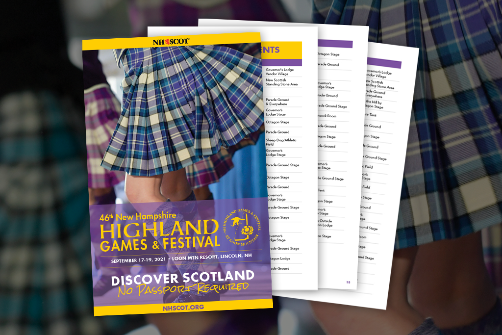 NH Highland Games Guide and Map