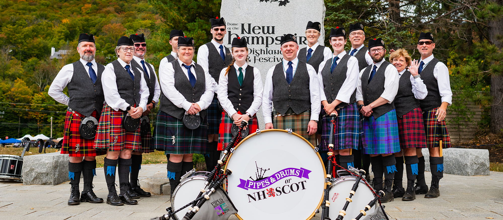 The Pipes and Drums of NHSCOT at the NH Highland Games & Festival